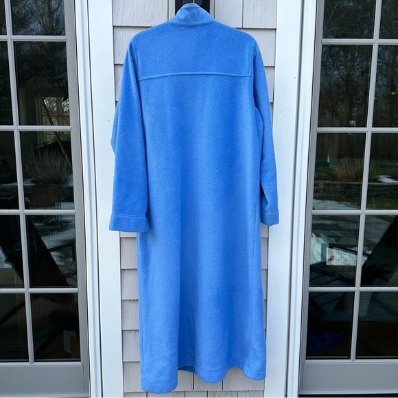 L.L.Bean winter fleece robe front zip size L - Picture 3 of 5